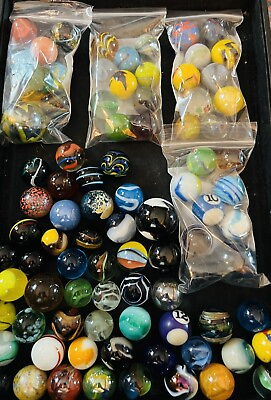 Marble SHOOTER lot. varied sizes. Grab Bag of 10 shooters. mix match. Fun