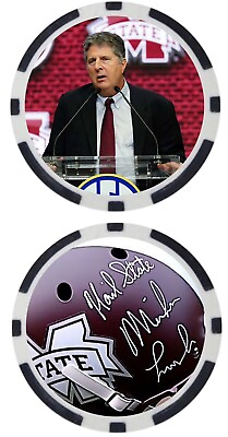 MIKE LEACH MISSISSIPPI STATE POKER CHIP ***SIGNED***