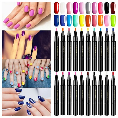 #ad 20 Colors Collection Step Nail Gel Pen 3In1 Nail Art Pencil Topcoat Nail Gel 2ML