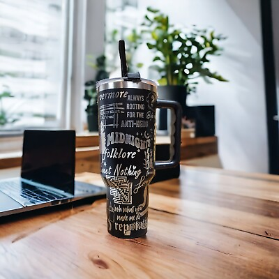#ad Brand new Taylor Swift Themed 40 ounce Tumbler Black Laser Engraved