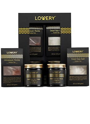 #ad Lovery Dead Sea Minerals Home Bath Gift Box 5pc Spa Kit