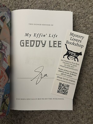 #ad Geddy Lee SIGNED BOOK My Effin Life 1ST EDITION Hardcover RUSH AUTOGRAPHED