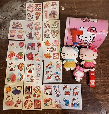 #ad Hello Kitty Plush Sanrio Keychain Tattoos Car Mailbox Toy Lot Stocking Stuffer