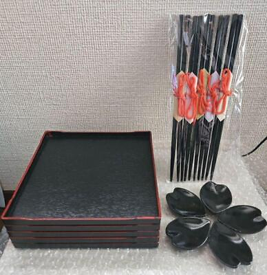 #ad Japaneseobon Chopstick Rest Chopsticks Set Tableware Tray Cherry Blossom Petals