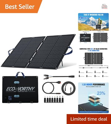 #ad Portable Foldable Solar Panel Kit Adjustable Kickstand for Camping RV Travel