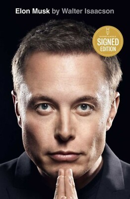 Elon Musk Signed by Walter Isaacson Hardcover Book Autographed 1st Ed Hardcover