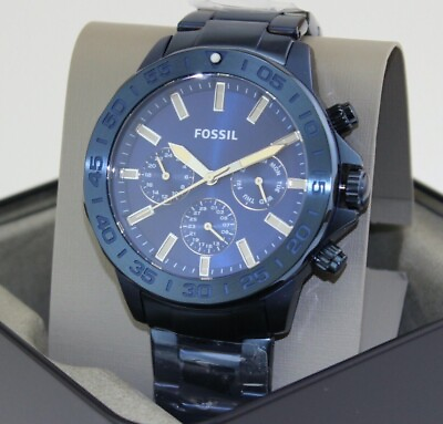 #ad NEW AUTHENTIC FOSSIL BANNON MULTIFUNCTION CHRONOGRAPH NAVY BLUE BQ2691 MEN WATCH