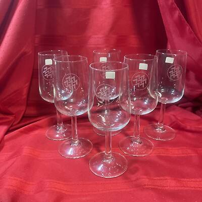 6 Luminarc quot;Verrerie D#x27;Arquesquot; France Stemmed Wine Glasses Goblets Never Used