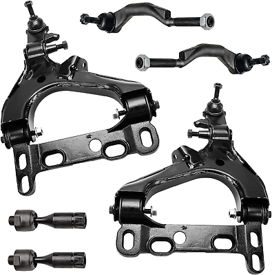 #ad 6PC Front Lower Control Arms W Ball Joints Inner and Outer Tie Rods for 2004