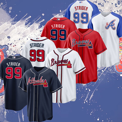 SALE Atlanta Braves Spencer Strider #99 Name amp; Number Baseball Shirt