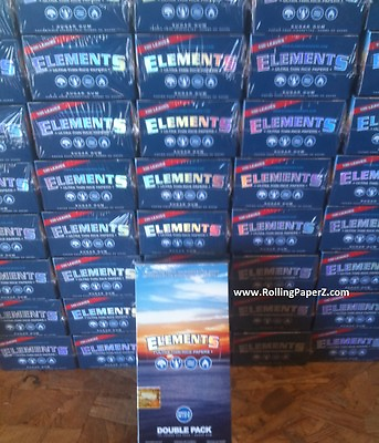 #ad SEALED BOX SINGLE WIDE ELEMENTS Rice Cigarette Rolling Papers 25 PACKS 100 EACH