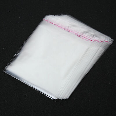 Clear Cellophane Cello Bags Plastic OPP Card Display Self Adhesive Peel Seal