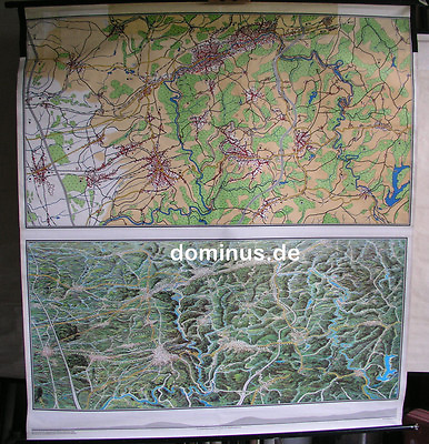#ad Schulwandbild Wall Map Perspective Cartography Lernkarte 66 7 8x74 13 16in
