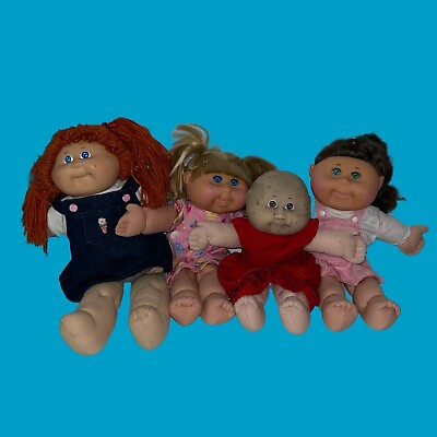 #ad 4 cabbage patch dolls Lot 2x 1982 2x 2011