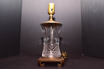 #ad #ad VTG Waterford Crystal Brass Table Desk Lamp Electric Signed Lismore