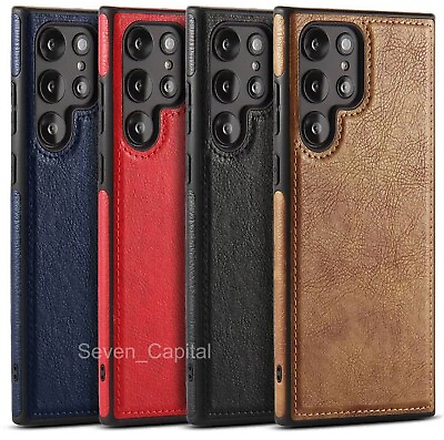 Shockproof Luxury Slim Leather Case For Samsung Galaxy S23 S22 Plus Ultra Cover
