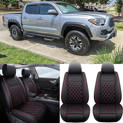 Car Seat Covers 5 Seat Full Set Front amp; Rear Cushion Leather For Toyota Tacoma