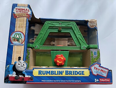 Fisher Price Thomas amp; Friends Wooden Railway Train RUMBLIN#x27; Bridge New In Box