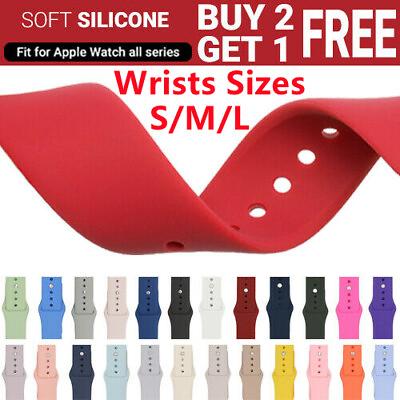 for Apple Watch Band Silicone Strap 1 2 3 4 5 6 7 8 SE Sport 38 40 41 42 44 45mm