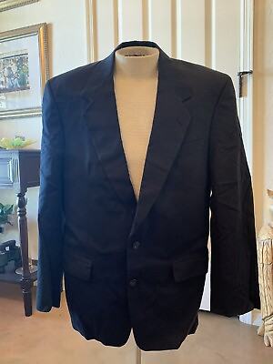 ST MICHAEL Men#x27;s 40M Navy Blue Blazer Suit Jacket Sport Coat Cotton UK