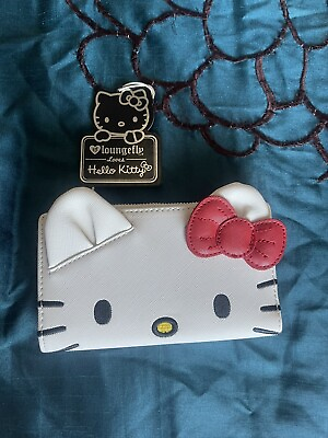 #ad loungefly loves hello kitty HTF white wallet
