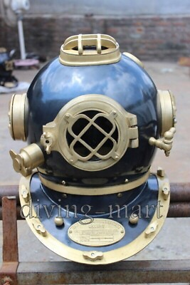 Solid Steel Diving Divers Helmet Reproduction Antique US Navy Mark V Nautical