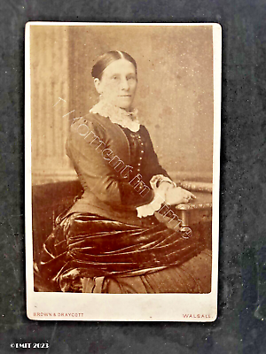 #ad CABINET CARD Elegant Lady by Brown amp; Draycott Walsall Antique Victorian Photo