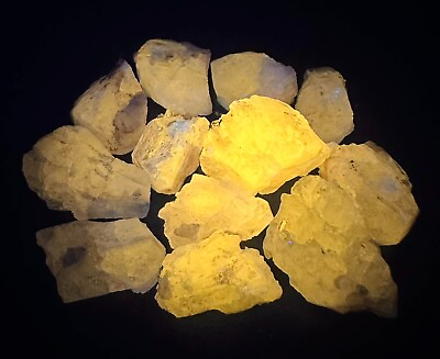 #ad 295 CT Fluorescent Lemon Fire Marialite Crystals Lot From Badakhshan Afghanistan