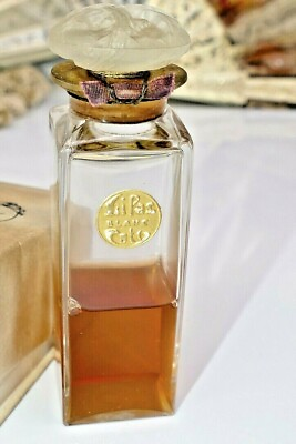Antique Coty LILAS BLANC Parfum Extrait 1913 Rare Sealed Lalique Bottle in Box