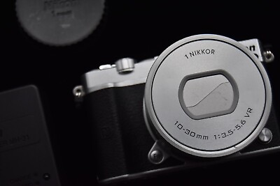 #ad Nikon 1 J5 DSLR Silver Camera w VR 10 30mm Lens 【NEAR MINT】#1642