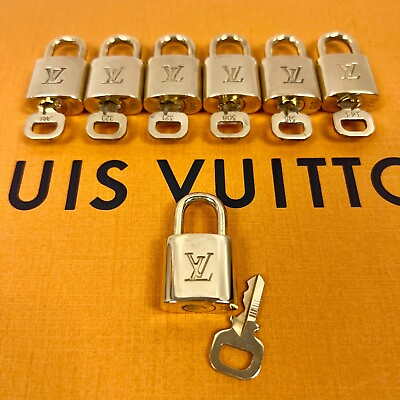 #ad LOUIS VUITTON PadLock Lock amp; Key Brass Authentic Number random 1 piece