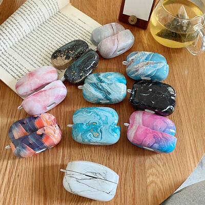 For Sony WF 1000XM4 Fashion Marble Simple Hard Earphone Protective Case