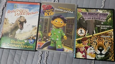 Lot 3 Educational Kids DVDs: SID SCIENCE KID NG Really Wild Animals Magic Star
