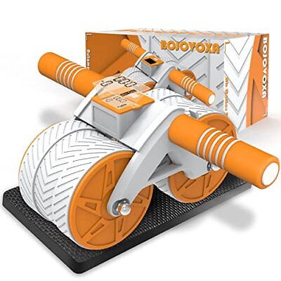 #ad BOJOVOXA Automatic Rebound Ab Roller Wheel Double Wheel Abdominal Orange