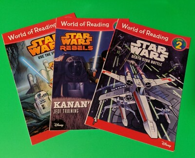 #ad W. of Reading: Star Wars Level 2 Books Lot of 3 Death Star Rebels Use Force