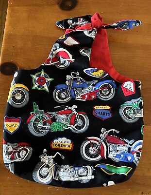 #ad Handmade Motorcycle Fabric Bag Purse Lined Adjustable Ties 27quot;