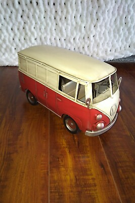 Tin Antique 1960#x27;s VW Bus Hippie Van