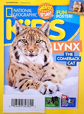#ad National Geographic Kids February 2022 LYNX Cats Weird but True Fun much more