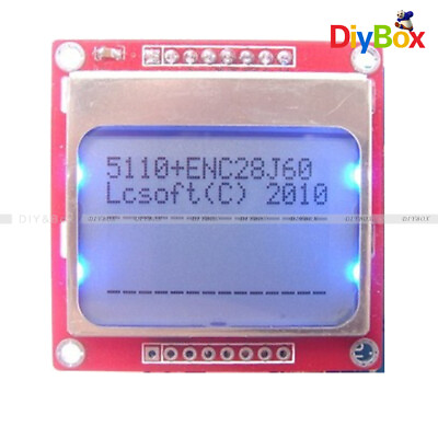 84x48 Nokia LCD Blue Module Backlight Adapter PCB for Nokia 5110 Arduino