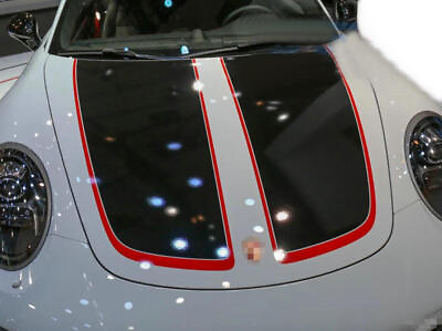 #ad Graphics Racing Stripe Bonnet Car Sticker For Porsche 911 Front Hood Decal Vinyl