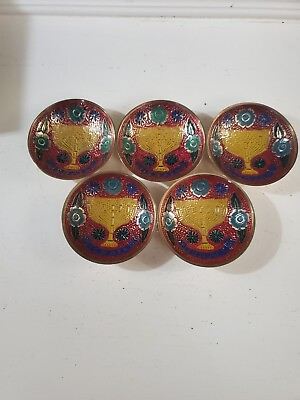 #ad Set a 5 solid brass bowls with yellow minoras