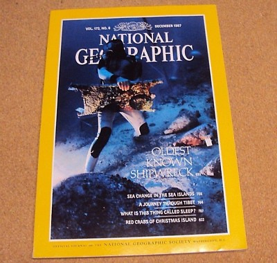 #ad National Geographic December 1987 Shipwreck Sea Islands Tibet Sleep Red Crabs