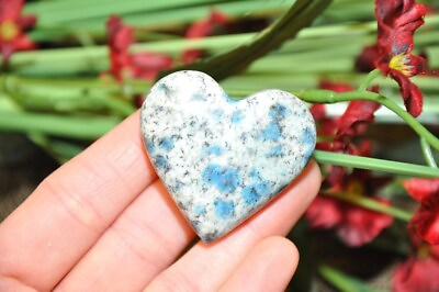 #ad K2 Jasper Heart K2 Granite Azurite Crystal Heart Healing Crystal Cleansing