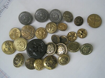 #ad Military Antique Buttons Lot