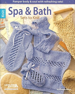 #ad Spa amp; Bath Sets to Knit 16 Projects Leisure Arts 4494 Knit Pattern Book