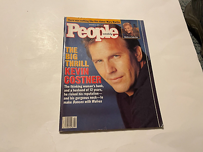 #ad People Weekly Vtg Magazine Nov 19 1990 Kevin Costner Mary Martin No Label EX