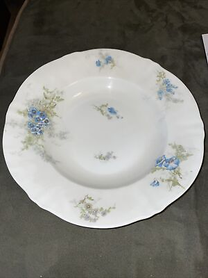 Theodore Haviland Limoges Schleiger Blue Floral Soup bowl Vintage sale for 1