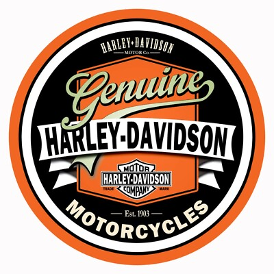 Harley Davidson Vintage Style Decal Sticker 4quot; Diameter 3M Free Shipping