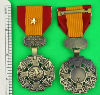 #ad Republic of Vietnam Gallantry Cross Medal with Gold Star full size USA Made