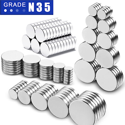 Neodymium Magnets Round Disc N35 Super Strong Rare Earth Thin Tiny Small Large